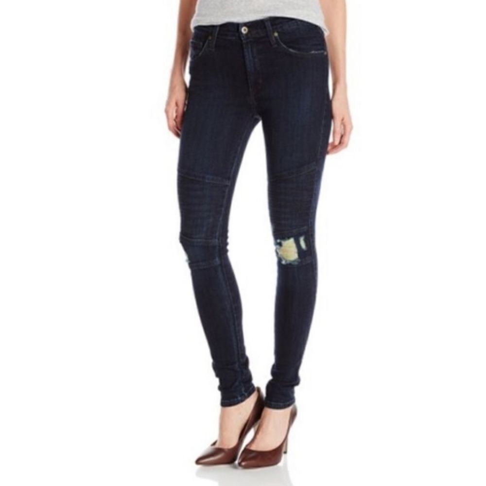 James Jeans Twiggy High Class Moto skinny jeans distressed denim 27